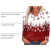 image:imageXIEERDUO Long Sleeve Shirts for Women V Neck Fall Tops Basic Tunic Tops Loose Fit Dressy 2026Christmas Print