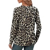 image:imageXIEERDUO Long Sleeve Shirts for Women V Neck Fall Tops Basic Tunic Tops Loose Fit Dressy 2026Leopard Print