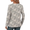 image:imageXIEERDUO Long Sleeve Shirts for Women V Neck Fall Tops Basic Tunic Tops Loose Fit Dressy 2026Patternedapricot Print