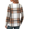 image:imageXIEERDUO Long Sleeve Shirts for Women V Neck Fall Tops Basic Tunic Tops Loose Fit Dressy 2026Patternedbrown Plaid
