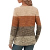 image:imageXIEERDUO Long Sleeve Shirts for Women V Neck Fall Tops Basic Tunic Tops Loose Fit Dressy 2026Patternedbrown Print