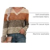 image:imageXIEERDUO Long Sleeve Shirts for Women V Neck Fall Tops Basic Tunic Tops Loose Fit Dressy 2026Patternedbrown Print