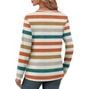 image:imageXIEERDUO Long Sleeve Shirts for Women V Neck Fall Tops Basic Tunic Tops Loose Fit Dressy 2026Patternedmulticolor Stripe