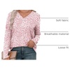 image:imageXIEERDUO Long Sleeve Shirts for Women V Neck Fall Tops Basic Tunic Tops Loose Fit Dressy 2026Patternedpink Leopard