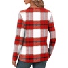 image:imageXIEERDUO Long Sleeve Shirts for Women V Neck Fall Tops Basic Tunic Tops Loose Fit Dressy 2026Patternedred Plaid