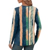 image:imageXIEERDUO Long Sleeve Shirts for Women V Neck Fall Tops Basic Tunic Tops Loose Fit Dressy 2026Patternedtie Dye Stripes