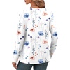 image:imageXIEERDUO Long Sleeve Shirts for Women V Neck Fall Tops Basic Tunic Tops Loose Fit Dressy 2026Patternedwhite Floral
