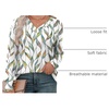 image:imageXIEERDUO Long Sleeve Shirts for Women V Neck Fall Tops Basic Tunic Tops Loose Fit Dressy 2026Patternedwhite Print