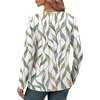 image:imageXIEERDUO Long Sleeve Shirts for Women V Neck Fall Tops Basic Tunic Tops Loose Fit Dressy 2026Patternedwhite Print