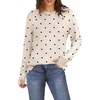 image:imageXIEERDUO Womens Tunic Tops to Wear with Leggings Long Sleeve Thumb Hole Shirts Crew Neck Curved HemPolka Dot Beige