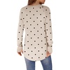 image:imageXIEERDUO Womens Tunic Tops to Wear with Leggings Long Sleeve Thumb Hole Shirts Crew Neck Curved HemPolka Dot Beige