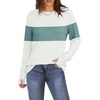 image:imageXIEERDUO Womens Tunic Tops to Wear with Leggings Long Sleeve Thumb Hole Shirts Crew Neck Curved HemWhite Blue