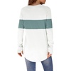 image:imageXIEERDUO Womens Tunic Tops to Wear with Leggings Long Sleeve Thumb Hole Shirts Crew Neck Curved HemWhite Blue