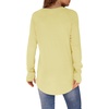 image:imageXIEERDUO Womens Tunic Tops to Wear with Leggings Long Sleeve Thumb Hole Shirts Crew Neck Curved HemYellow