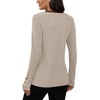 image:imageXIEERDUO Womens Sweaters Button Long Sleeve Shirts Fall Winter OutfitsBeige Brown