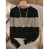 image:imageXIEERDUO Womens Sweaters Button Long Sleeve Shirts Fall Winter OutfitsBlack Brown