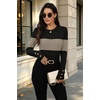 image:imageXIEERDUO Womens Sweaters Button Long Sleeve Shirts Fall Winter OutfitsBlack Brown