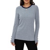image:imageXIEERDUO Womens Sweaters Button Long Sleeve Shirts Fall Winter OutfitsLight Blue