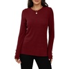 image:imageXIEERDUO Womens Sweaters Button Long Sleeve Shirts Fall Winter OutfitsRed Wine