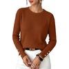 image:imageXIEERDUO Womens Sweaters Button Long Sleeve Shirts Fall Winter OutfitsOrange Caramel